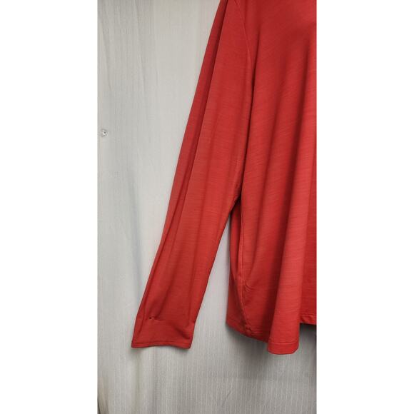 Chrissie by Tail Orange Long Sleeve Pleated Accent Tunic Blouse Size XL - Picture 5 of 7